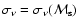 $\sigma_\nu = \sigma_\nu ({\cal M}_{\rm s})$
