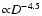 ${\propto} D^{ - 4.5}$