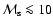${\cal M}_{\rm s}\la 10$