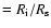 $=R_{\rm i}/R_{\rm s}$