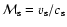 ${\cal M}_{\rm s} = {v}_{\rm s} /c_{\rm s}$