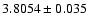 $3.8054\pm0.035$
