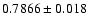 $0.7866\pm0.018$