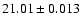 $21.01\pm0.013$