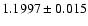 $1.1997\pm0.015$