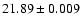 $21.89\pm0.009$