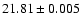 $21.81\pm0.005$