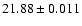 $21.88\pm0.011$