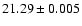 $21.29\pm0.005$
