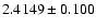 $2.4149\pm0.100$
