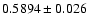$0.5894\pm0.026$