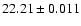 $22.21\pm0.011$