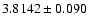 $3.8142\pm0.090$