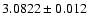 $3.0822\pm0.012$