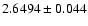 $2.6494\pm0.044$