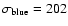 $\sigma_{{\rm blue}} = 202$