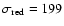 $\sigma_{{\rm red}} = 199$