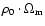 $\rho_{0}\cdot\Omega_{{\rm m}}$
