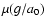 $\mu(g/a_0)$