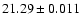 $21.29\pm0.011$