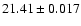 $21.41\pm0.017$