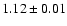 $1.12\pm0.01$