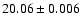 $20.06\pm0.006$