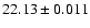 $22.13\pm0.011$