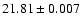 $21.81\pm0.007$