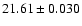 $21.61\pm0.030$