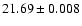 $21.69\pm0.008$