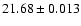 $21.68\pm0.013$