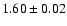 $1.60\pm0.02$