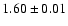 $1.60\pm0.01$