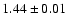 $1.44\pm0.01$