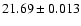 $21.69\pm0.013$