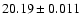 $20.19\pm0.011$