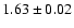 $1.63\pm0.02$