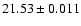 $21.53\pm0.011$