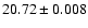 $20.72\pm0.008$