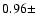 $0.96\pm$