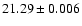 $21.29\pm0.006$