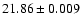$21.86\pm0.009$