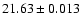 $21.63\pm0.013$