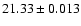 $21.33 \pm 0.013$
