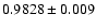 $0.9828\pm0.009$