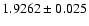 $1.9262\pm0.025$