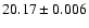 $20.17\pm0.006$
