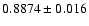 $0.8874\pm0.016$
