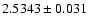 $2.5343\pm0.031$